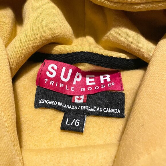 Super Triple Goose Sweater Hoodie Size Large Pullover - Picture 3 of 16